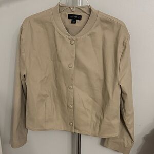 Women’s Tailored Tan Women's bomber inspired jacket size M